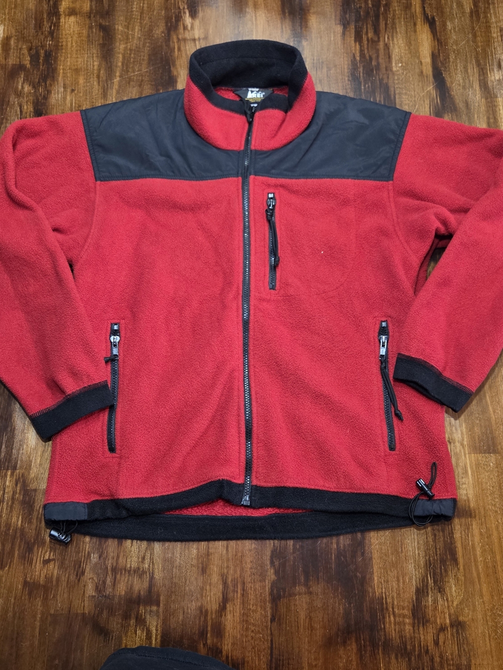 Vintage REI Polartec Fleece Jacket Full Zip Jacket w/ pockets Red XS Outdoor